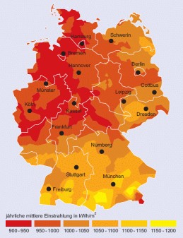 Strahlungskarte Deutschland